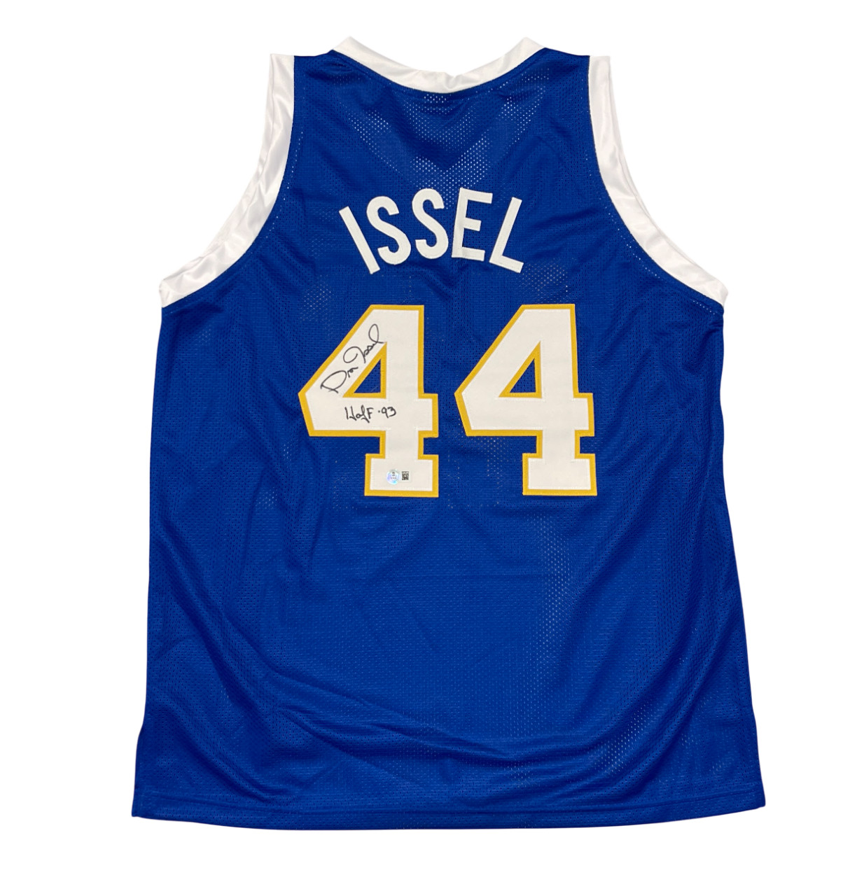 Dan Issel Signed Denver Nuggets Custom Jersey w/ HOF 93 Beckett Witness BAS COA