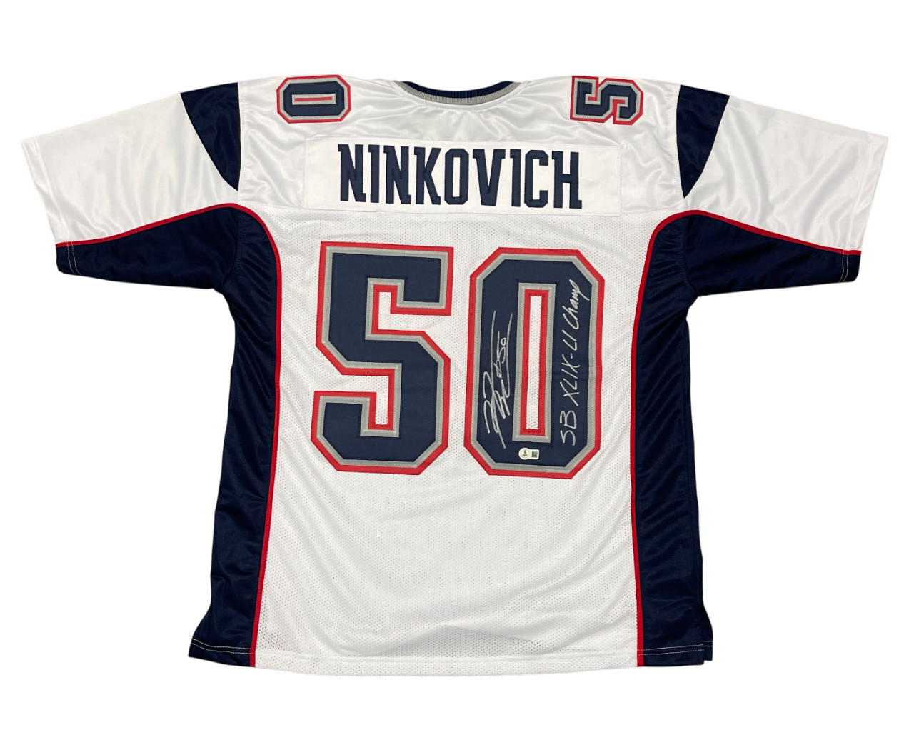 Rob Ninkovich Signed Patriots Custom Jersey w SB XLIX LI Champ Beckett W BAS COA