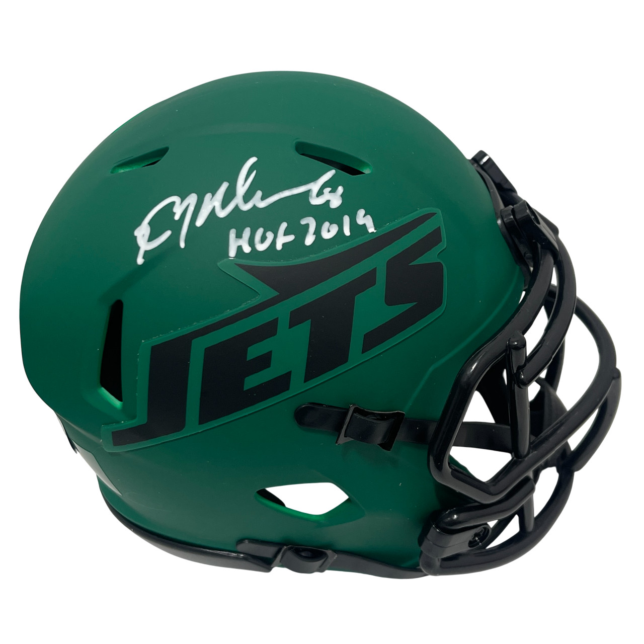 Kevin Mawae Signed NY Jets Rave Mini Helmet w/ HOF 2019 Beckett Witness BAS COA