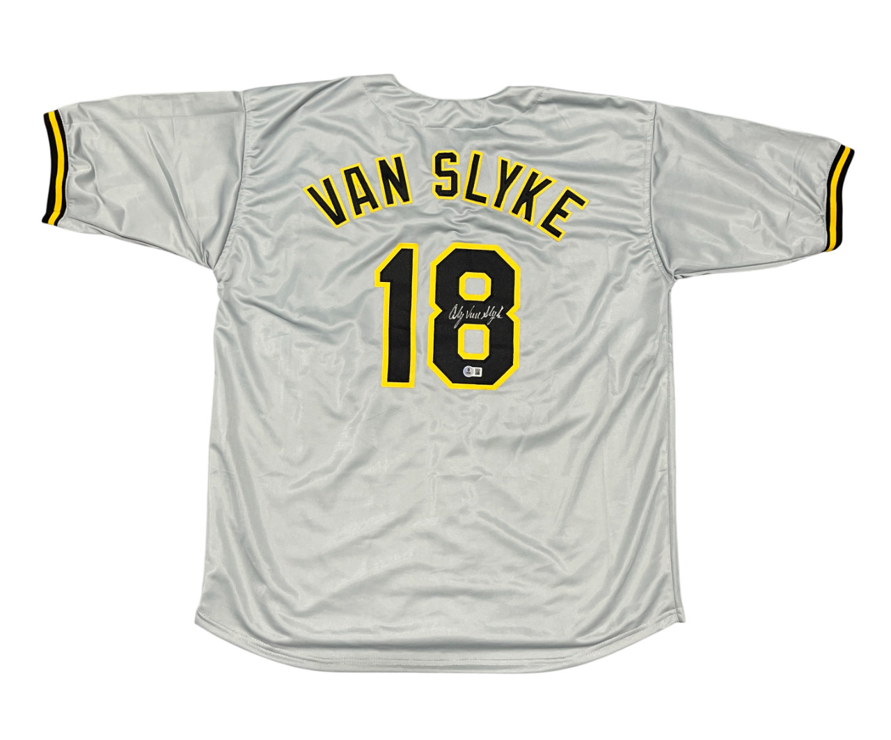 Andy Van Slyke Signed Pittsburgh Pirates Custom Jersey Beckett Witness BAS COA