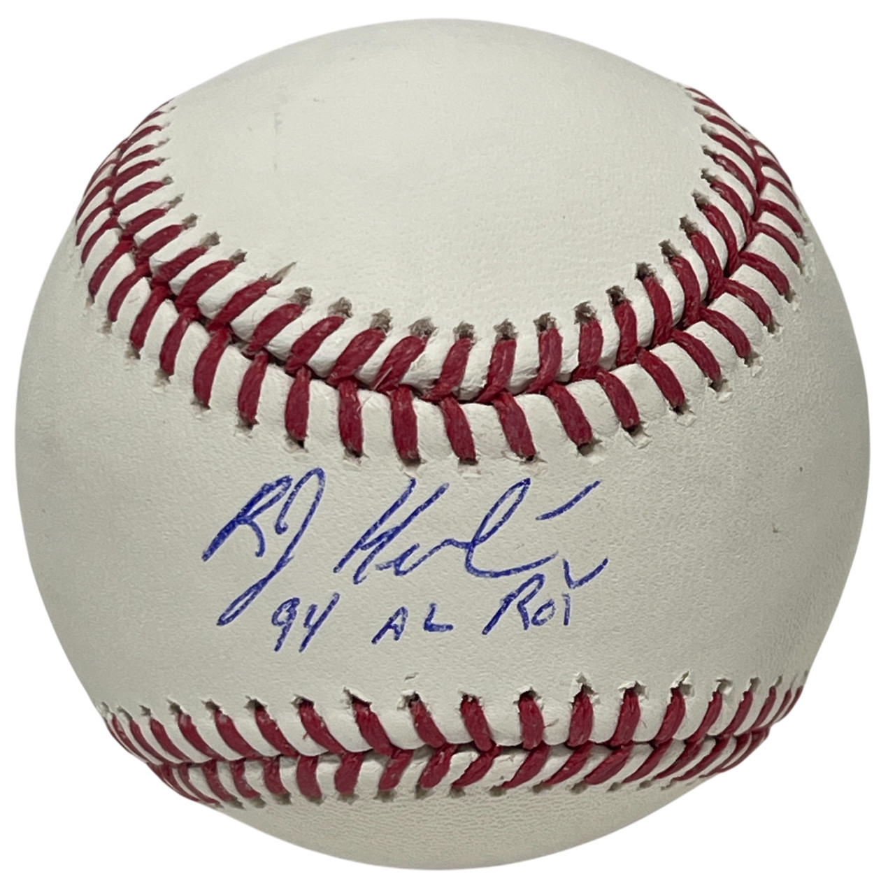 Bob Hamelin Signed ROMLB Baseball w/ 94 AL ROY Beckett Witness BAS COA