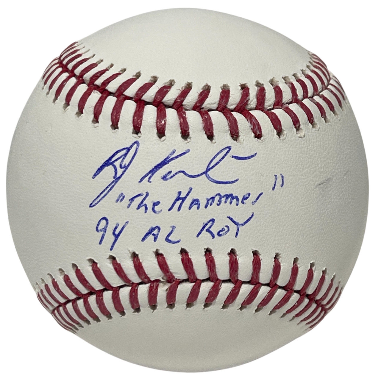 Bob Hamelin Signed ROMLB Baseball w/ 94 AL ROY + The Hammer Beckett Wit BAS COA