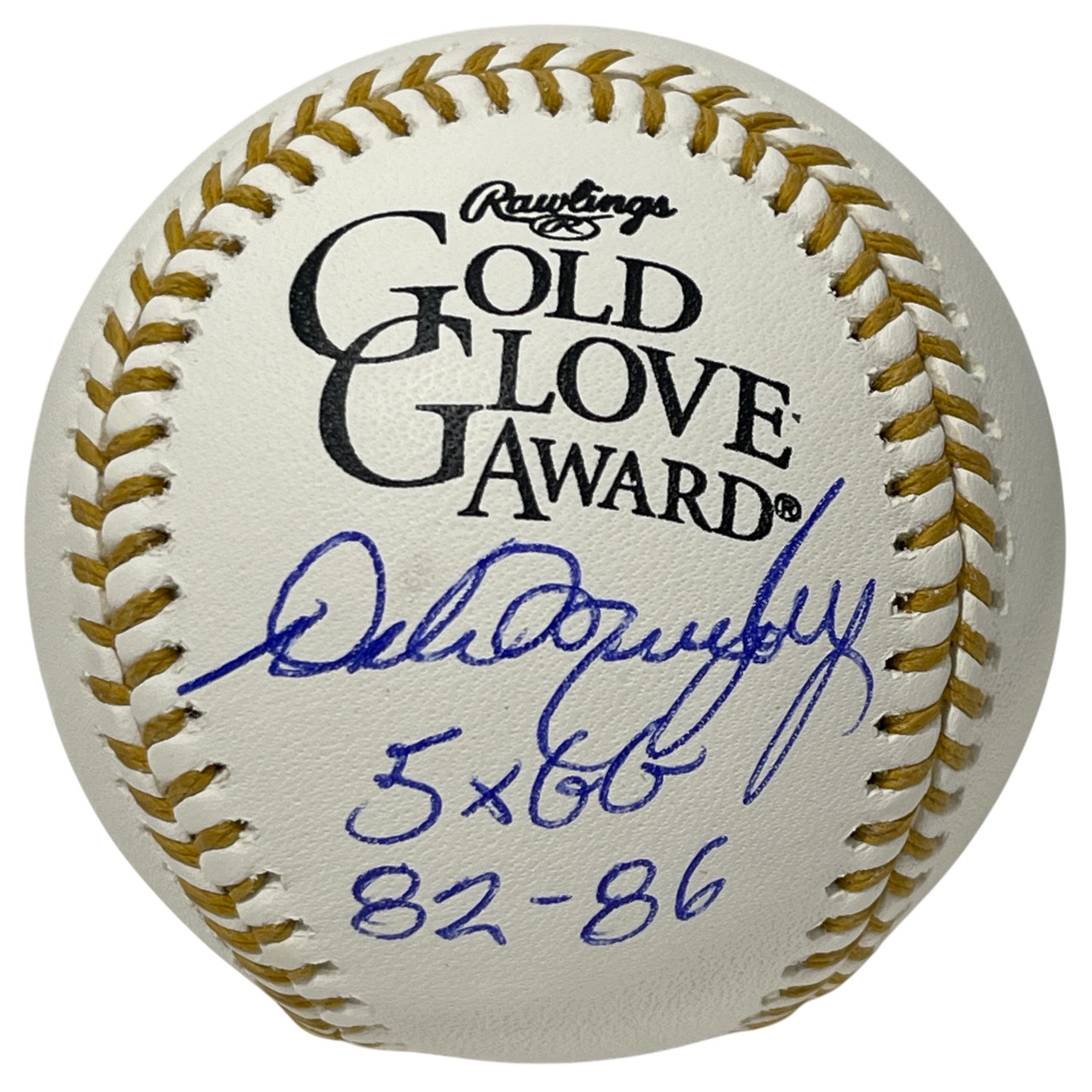 Dale Murphy Signed Rawlings Gold Glove Baseball w/ 5x GG 82-86 Beckett W BAS COA