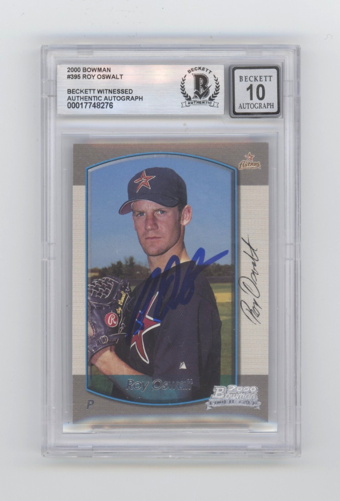 Roy Oswalt 2000 Bowman #395 RC Signed Beckett BGS 10 Auto Houston Astros
