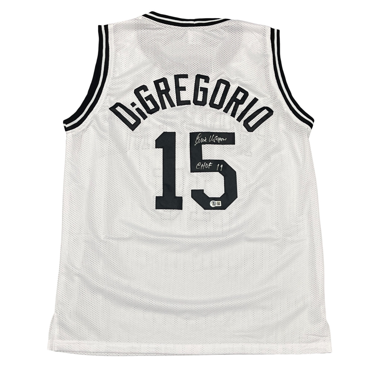 Ernie DiGregorio Signed Providence Custom Jersey w/ C HOF 19 Beckett BAS W COA