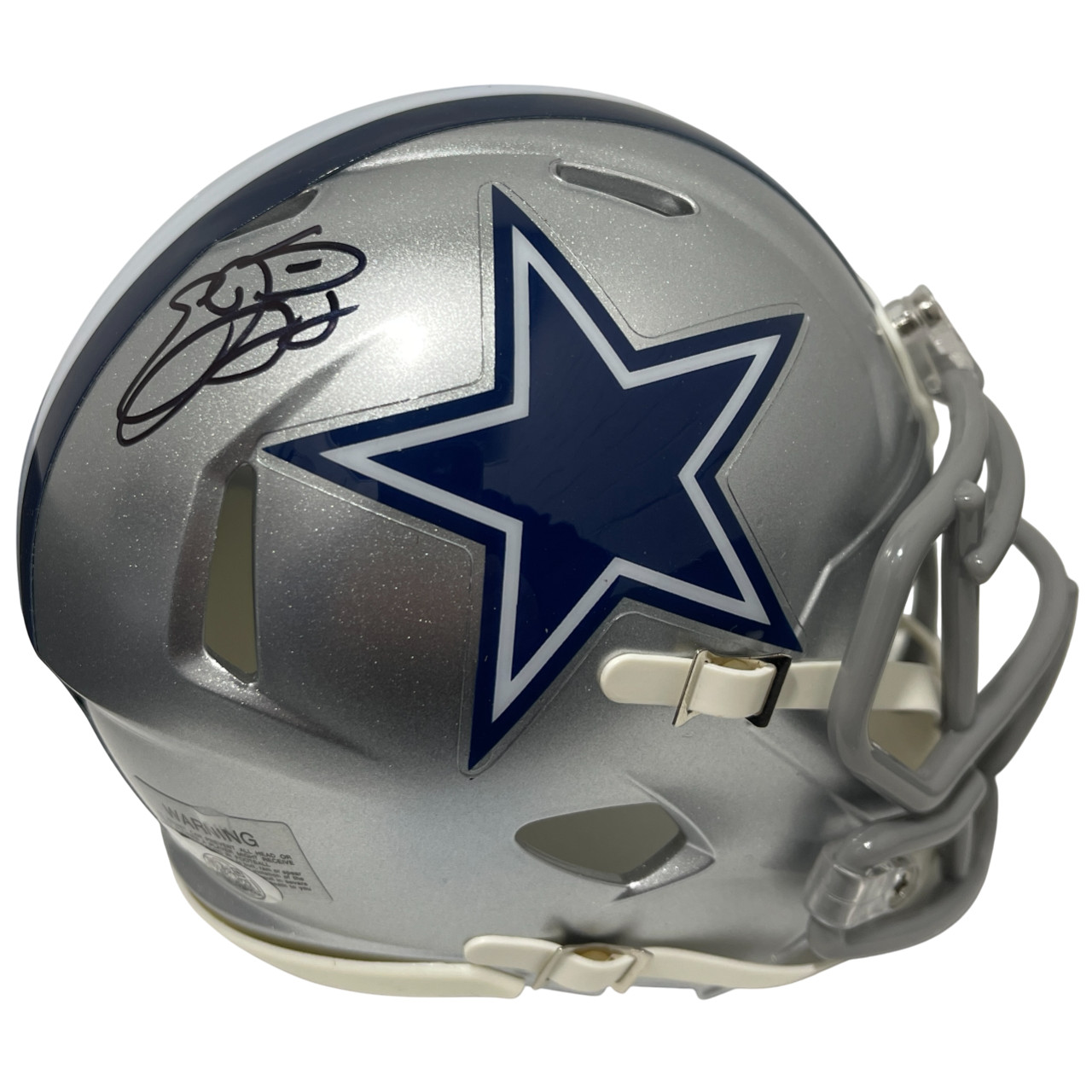 Emmitt Smith Signed Autographed Dallas Cowboys Speed Mini Helmet JSA COA