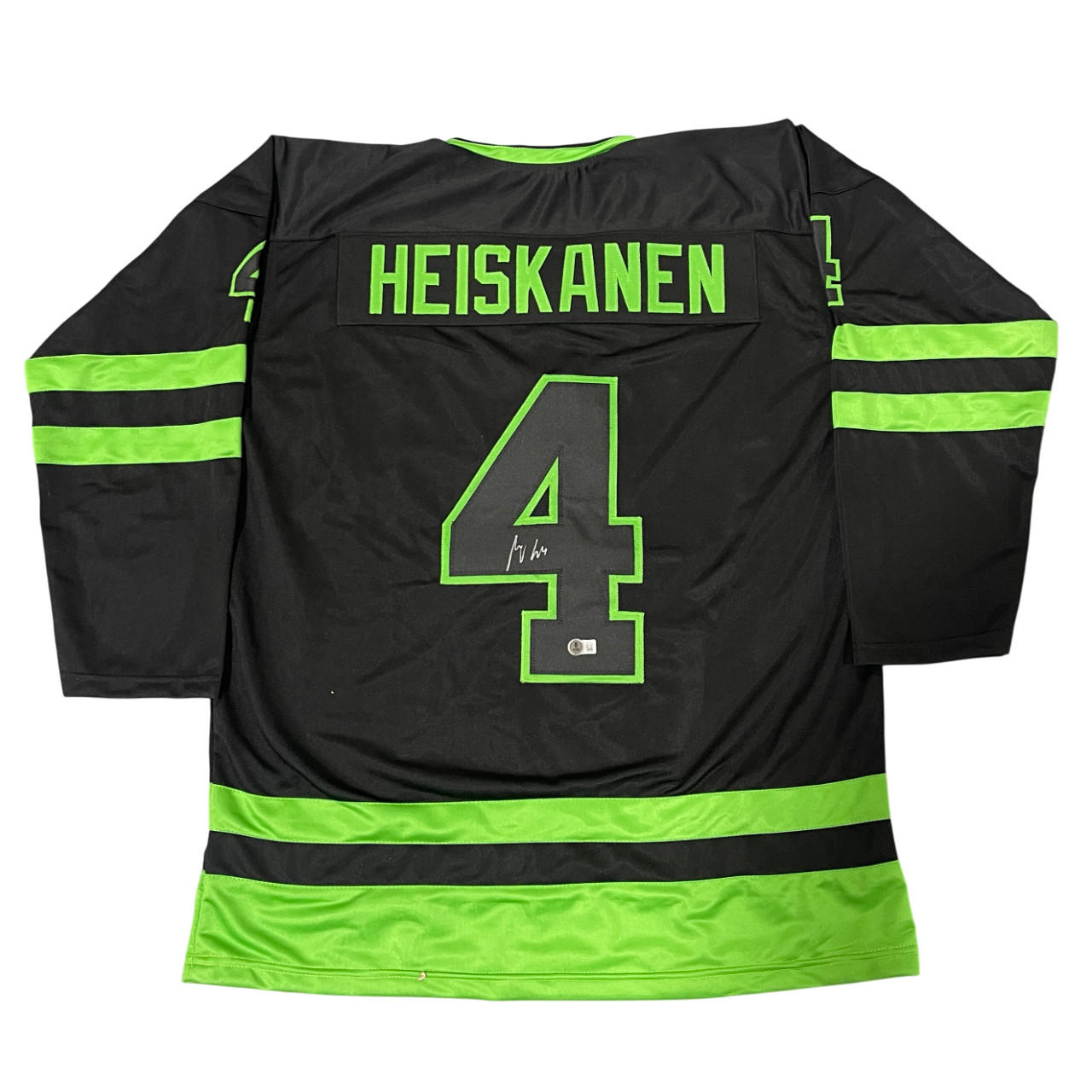 Miro Heiskanen Signed Dallas Stars Custom Black Jersey Beckett Witness BAS COA
