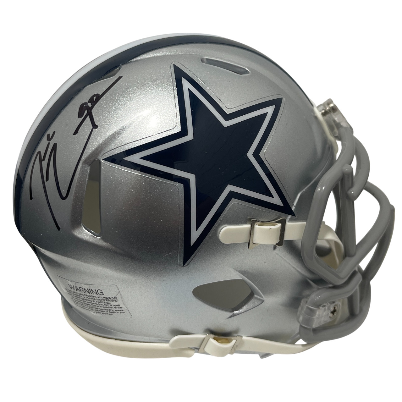 DeMarcus Lawrence Signed Autographed Dallas Cowboys Speed Mini Helmet JSA COA