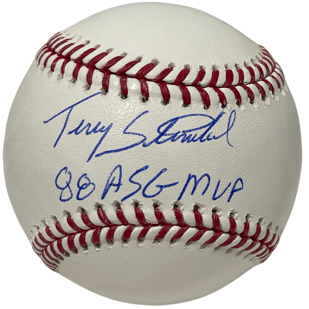 Terry Steinbach Signed ROMLB Baseball w/ 88 ASG MVP Insc Beckett Witness BAS COA