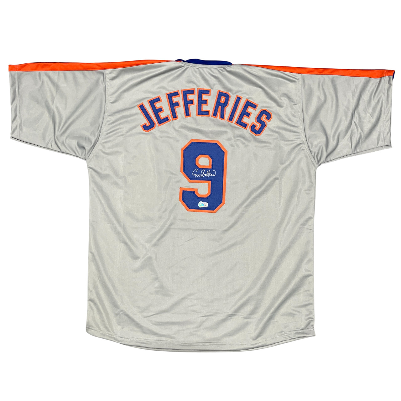 Gregg Jefferies Signed New York Mets Custom Jersey Beckett Witness BAS COA