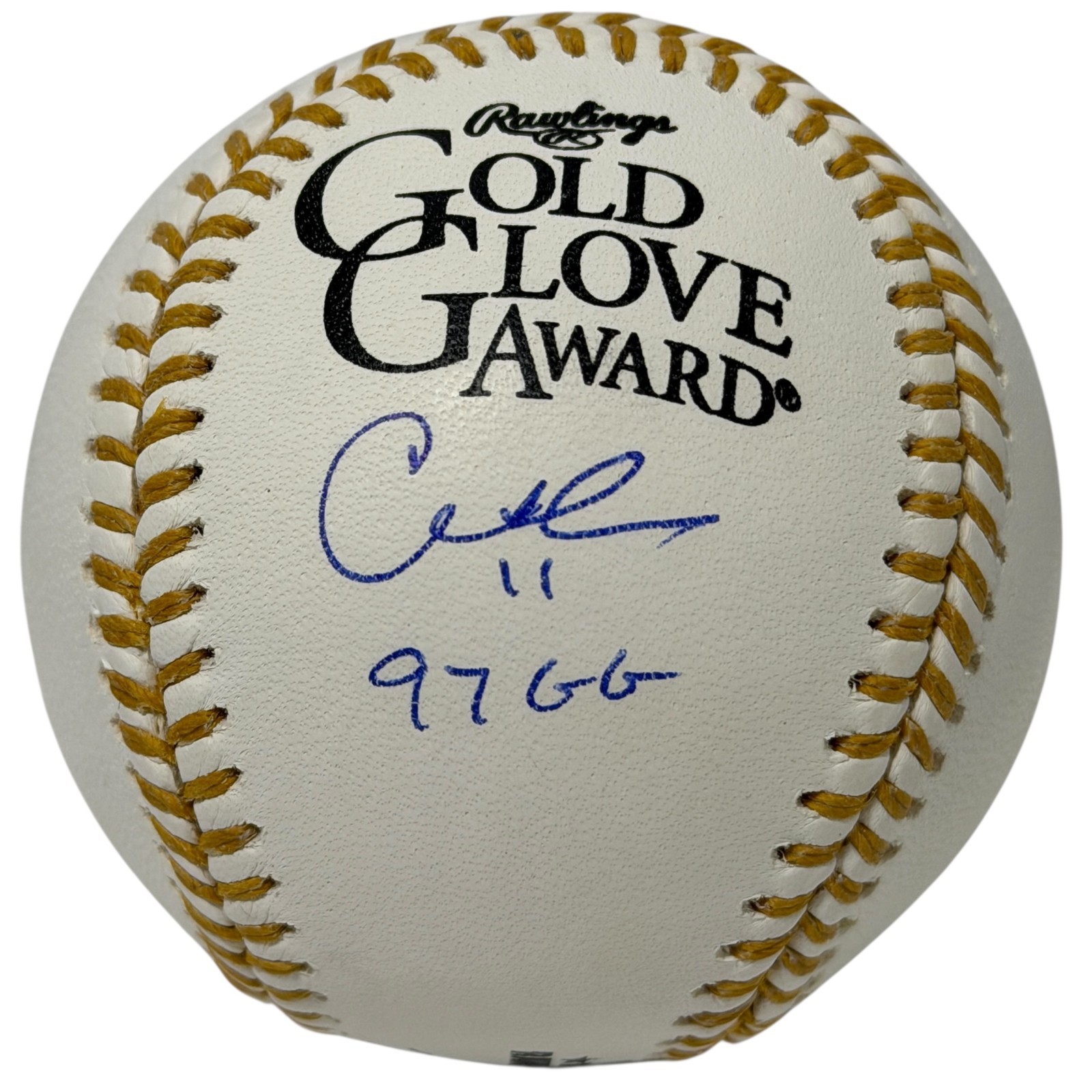 Chuck Knoblauch Signed Autographed Gold Glove Baseball w/ 97 GG JSA WITNESS COA