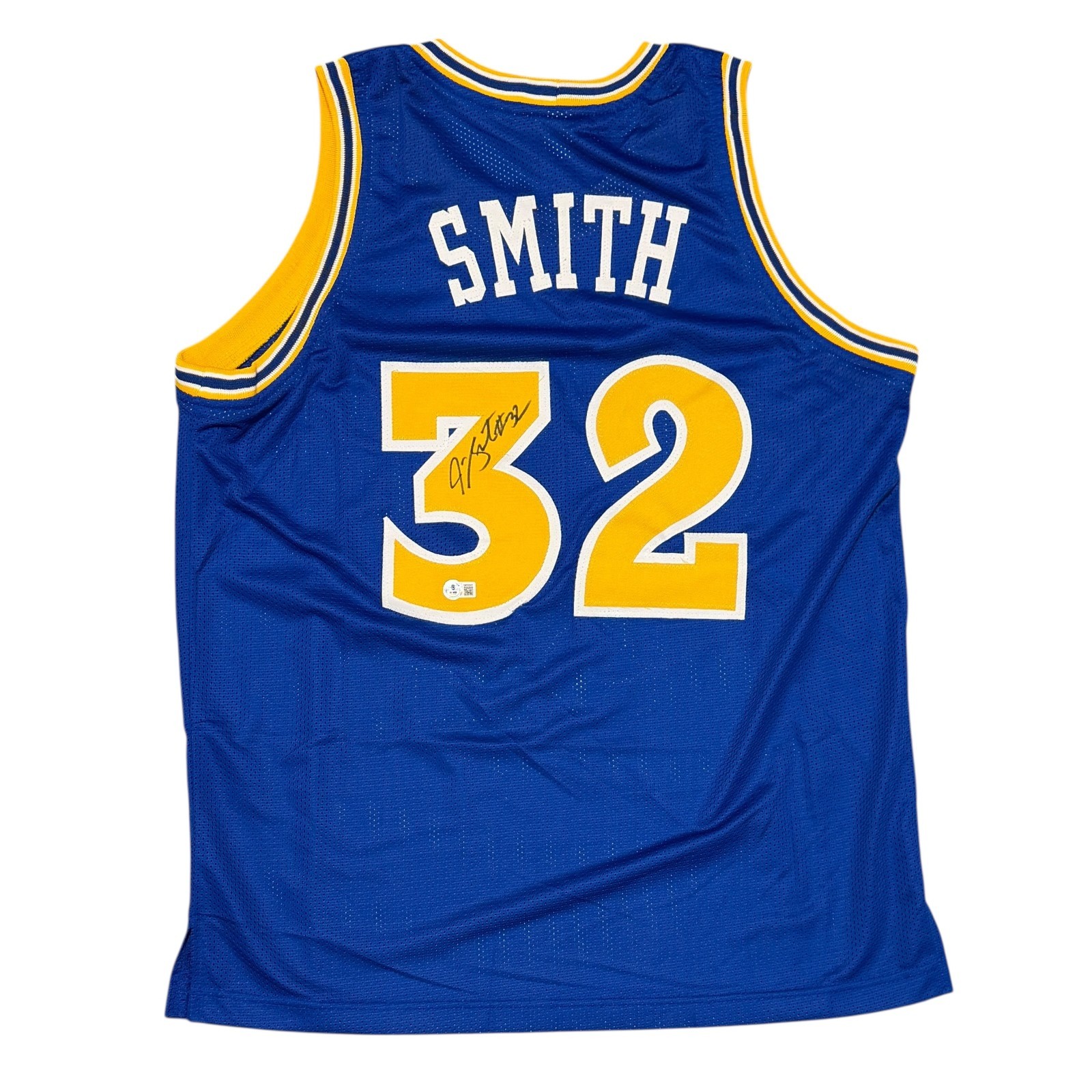 Joe Smith Signed Golden State Warriors Custom Jersey Beckett Witness BAS COA