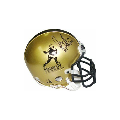 Gary Beban signed Heisman Authentic Gold Mini Helmet w/ 67 Heisman- JSA #CC09402