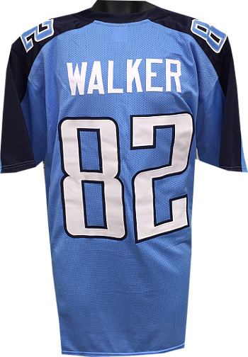 Delanie Walker unsigned Light Blue Custom Stitched Pro Style Football Jersey XL