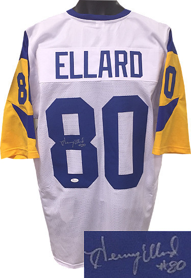Henry Ellard signed White TB Custom Stitched Pro Style Football Jersey #80- JSA