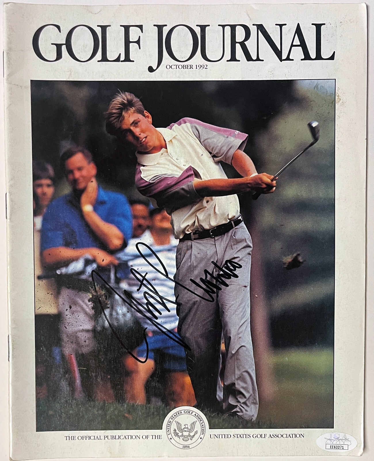 Justin Leonard signed Golf Journal Full Magazine October 1992 imperfect- JSA