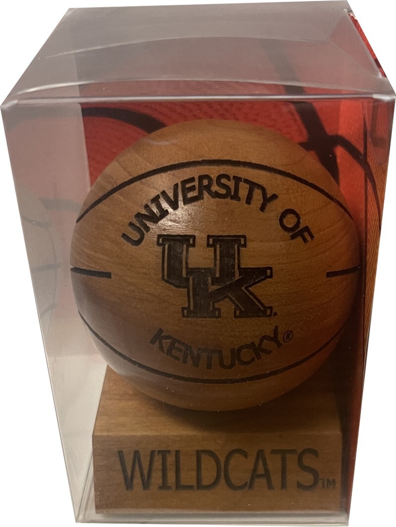 Kentucky Wildcats Grid Works Inc. Laser Engraved Maplewood  Mini Basketball NEW