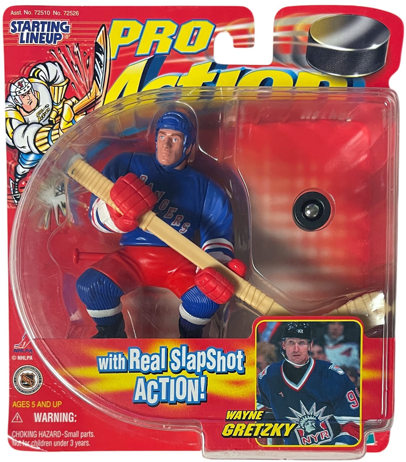Wayne Gretzky 1988 Hasbro Starting Lineup Pro Action Figure MOC- NY Rangers