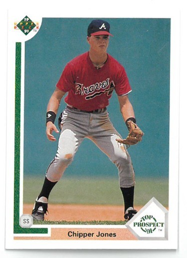 Chipper Jones 1991 Upper Deck Top Prospect Rookie Card #55-Lot of 25 (RC/BRAVES)