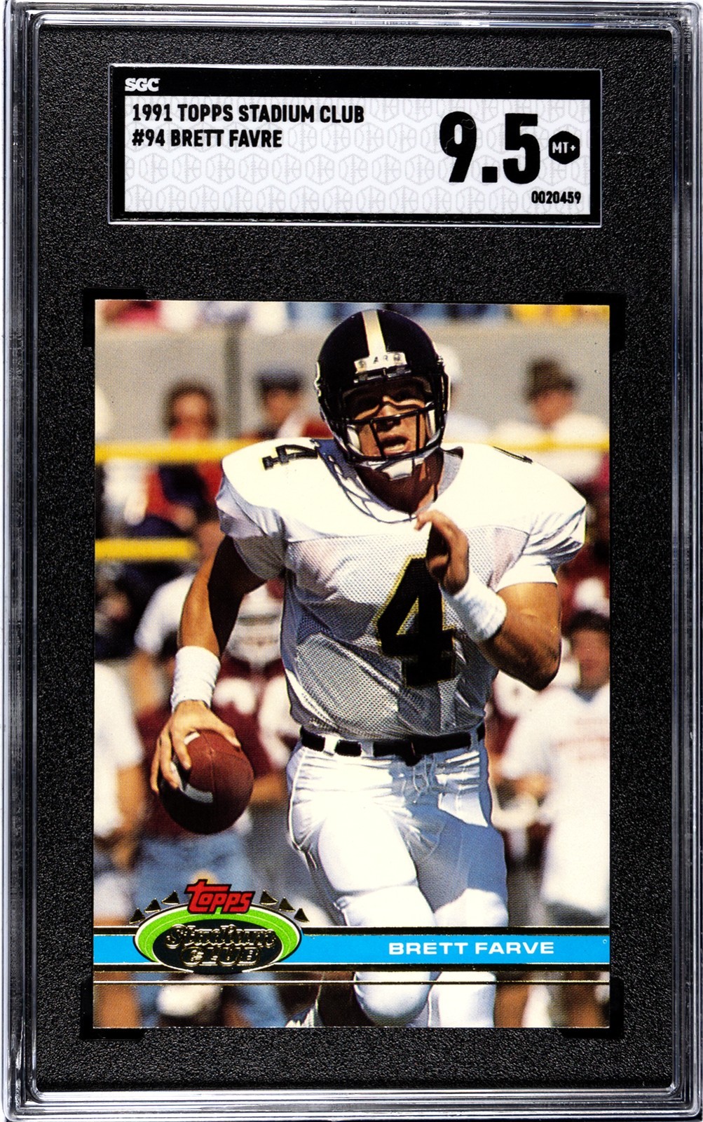 Brett Favre 1991 Topps Stadium Club Rookie Card (RC) #94- SGC Graded 9.5 Mint+