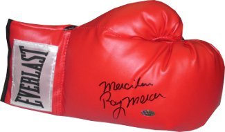 Ray Mercer signed Everlast Red Right Boxing Glove w/ Merciless - LEAF AUTHENTICS