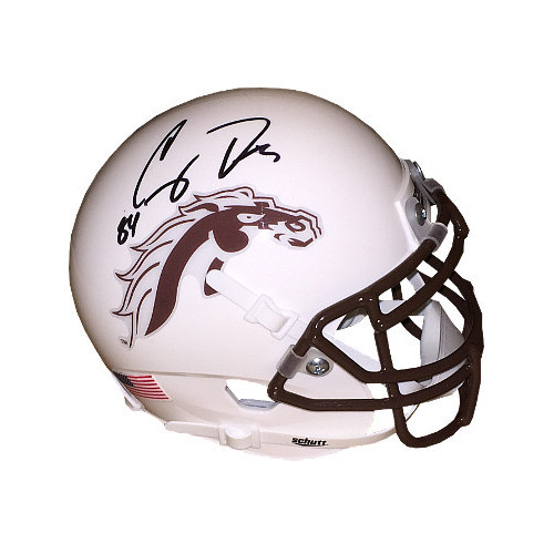 Corey Davis signed Western Michigan Broncos Schutt White Auth Mini Helmet- JSA