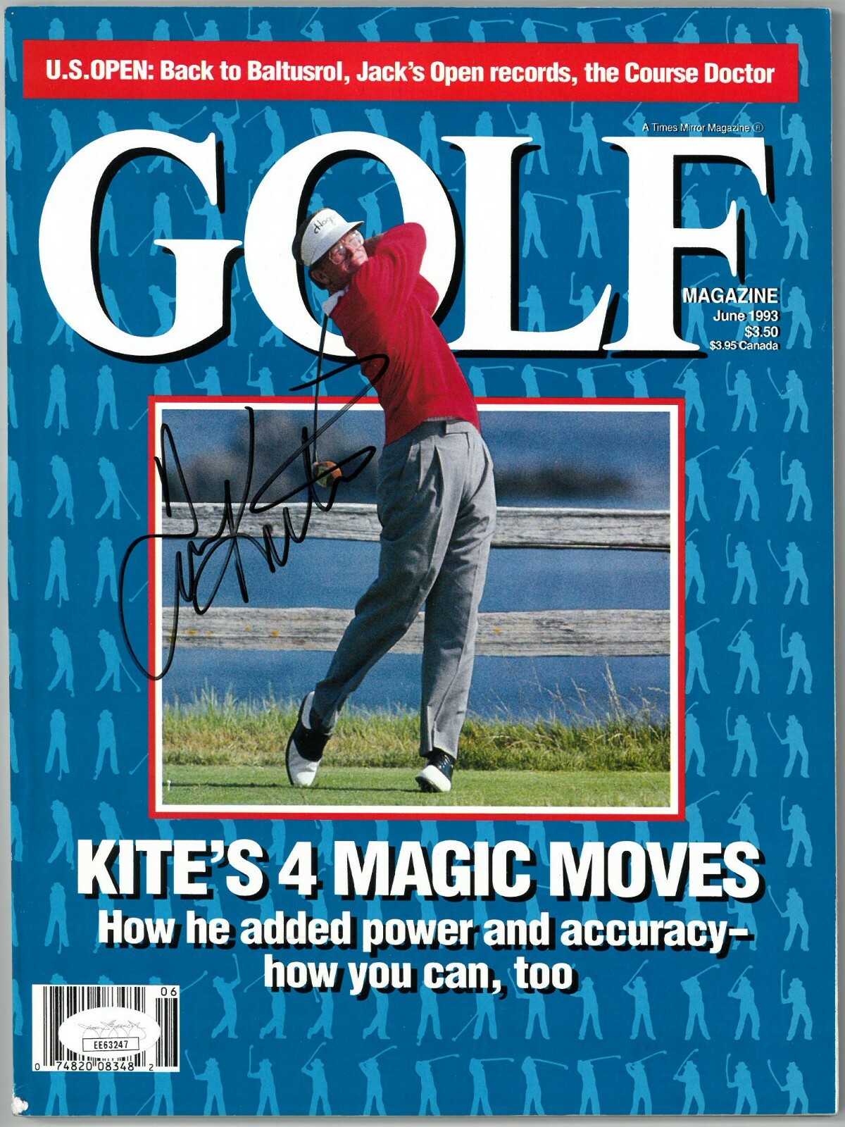 Tom Kite signed Golf Full Magazine June 1993- JSA #EE63247 (US Open) No Label