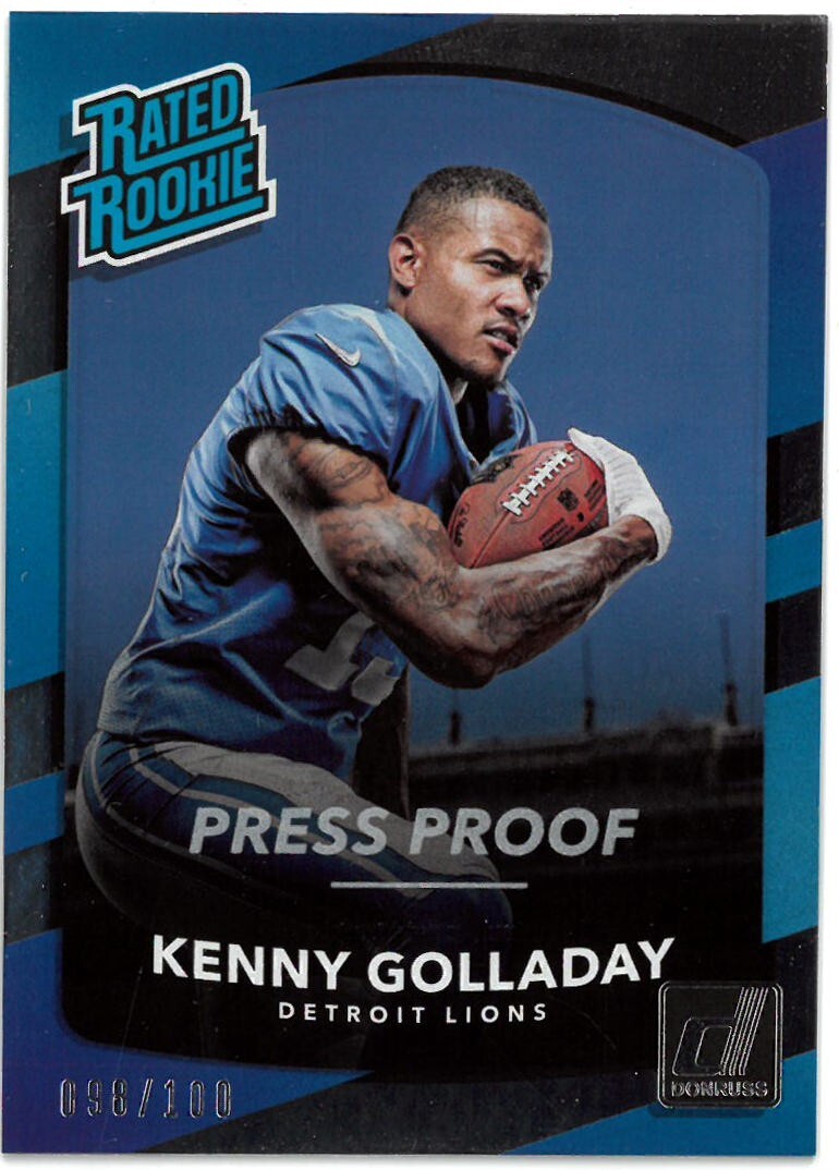 Kenny Golladay 2017 Panini Donruss Rated Rookie Press Proof Rookie Card (RC)/100