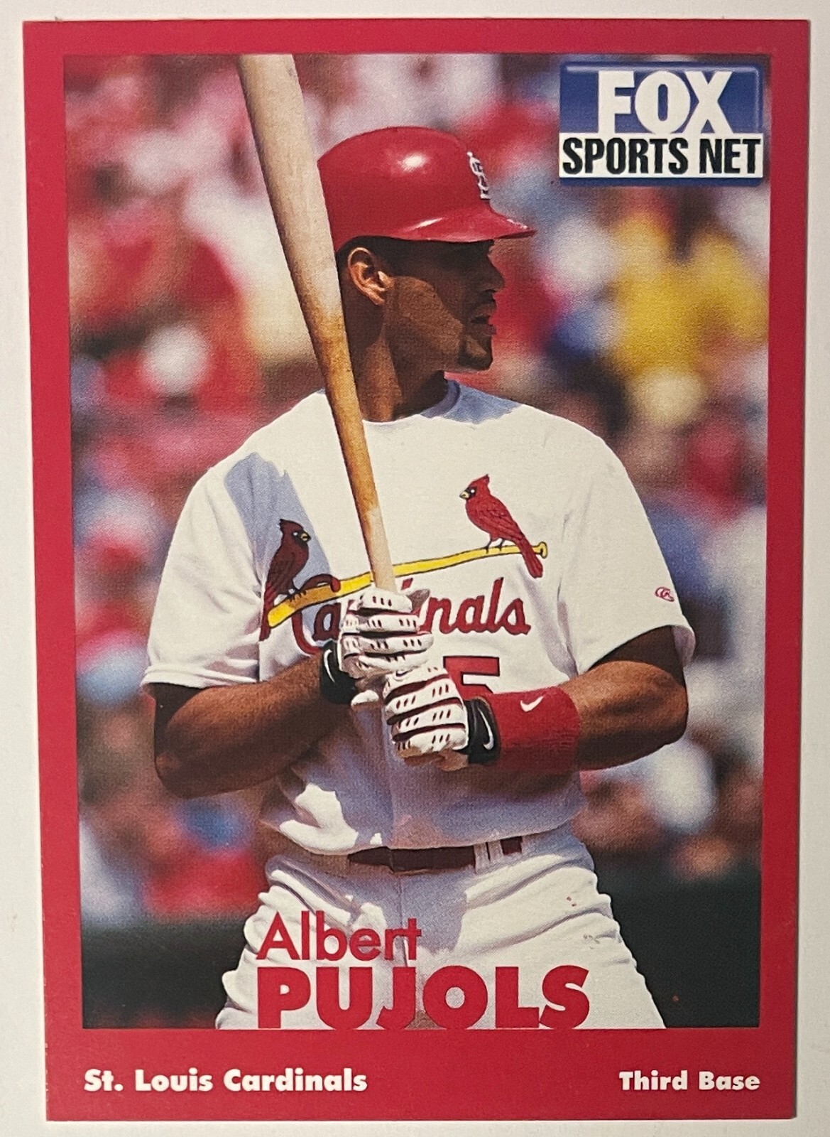 Albert Pujols 2001-2002 Fox Sports Net/St. Louis Cardinals Rookie Card (RC) #5