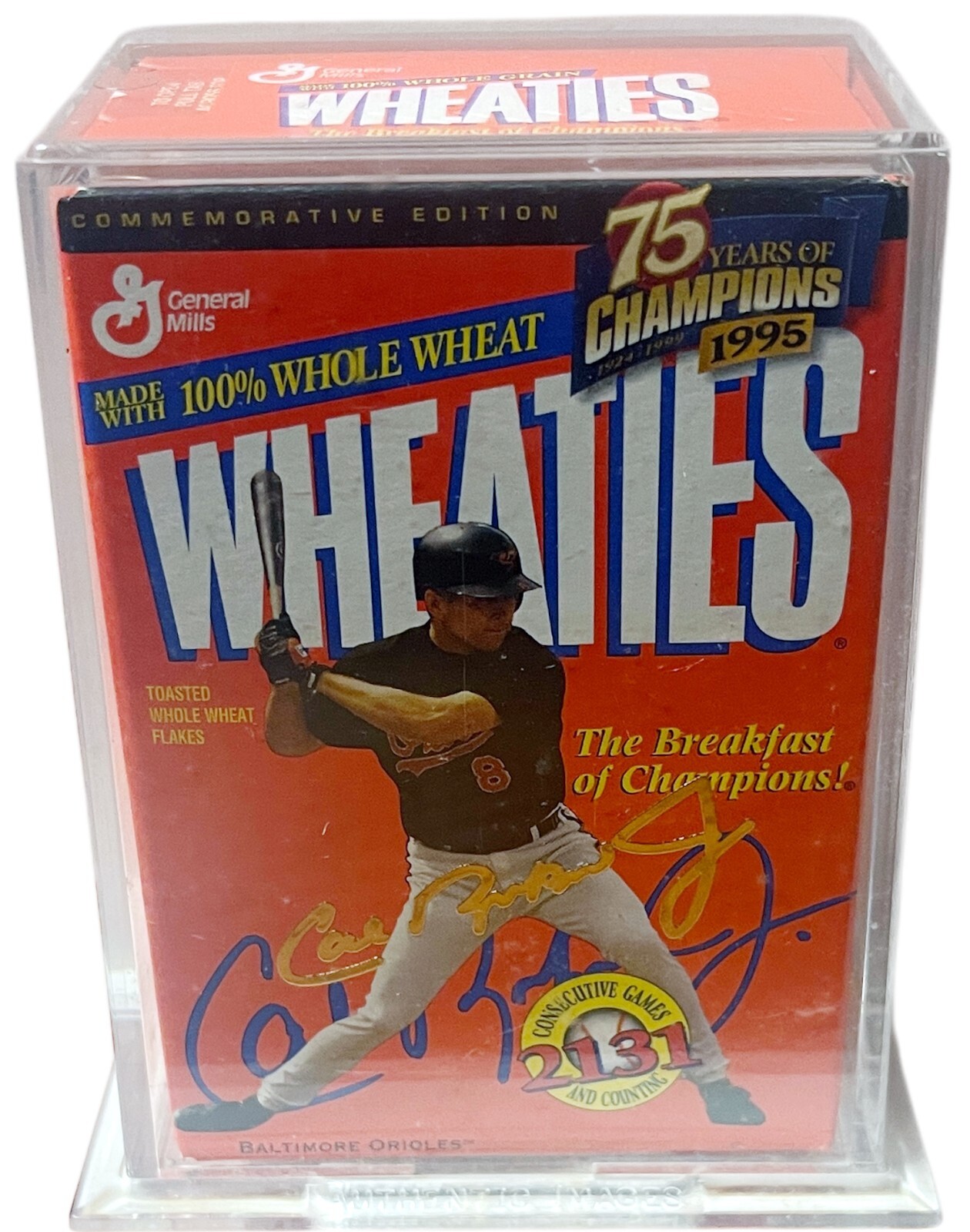 Cal Ripken, Jr. 1999 Wheaties 75 Years of Champions 24K Gold Signature Mini Box