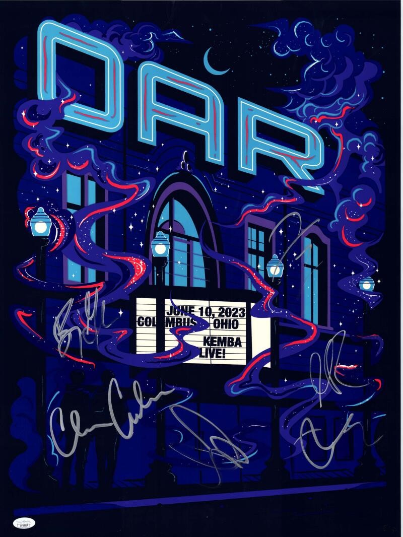 OAR Band Signed Autograph 18x24 Concert Tour Poster Columbus OH 2023 JSA COA