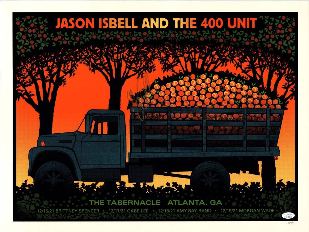 Jason Isbell Signed Autograph 18x24 Concert Tour Poster Atlanta Tabernacle JSA