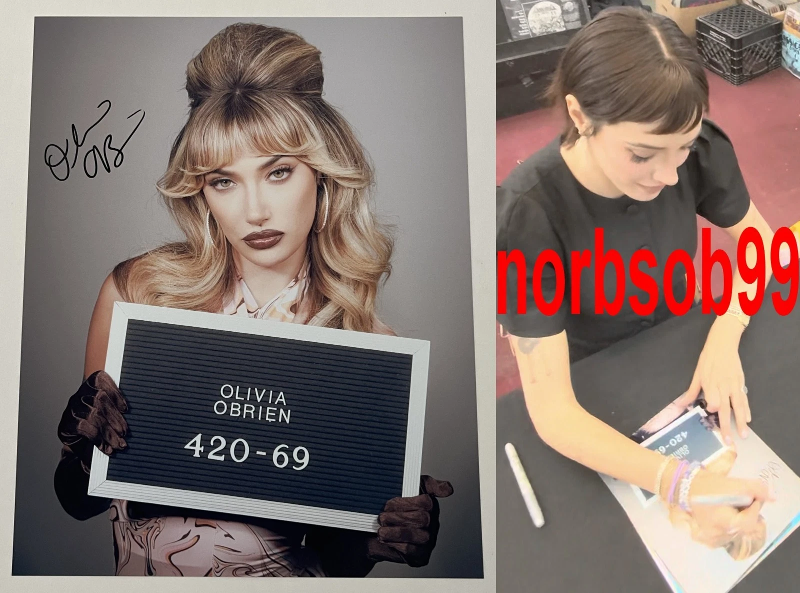 OLIVIA O'BRIEN SEXY SIGNED AUTOGRAPH PIXIE 8x10 PHOTO D w/EXACT PROOF