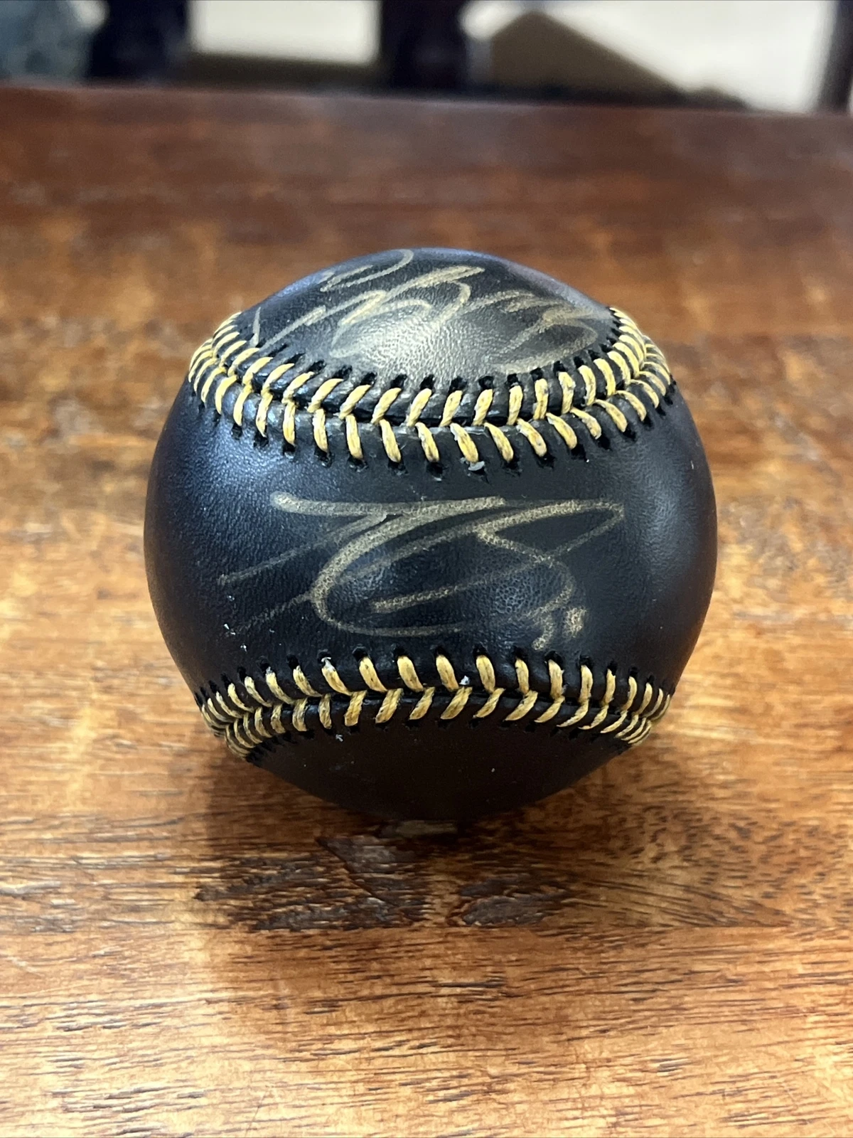 Danny Santana Delino Deshields Jr Signed Black Baseball PSA DNA Coa Rangers