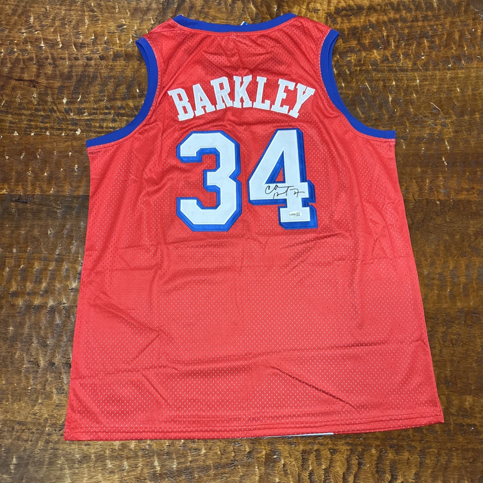 Charles Barkley Signed Philadelphia 76ers Jersey JSA Coa Autographed