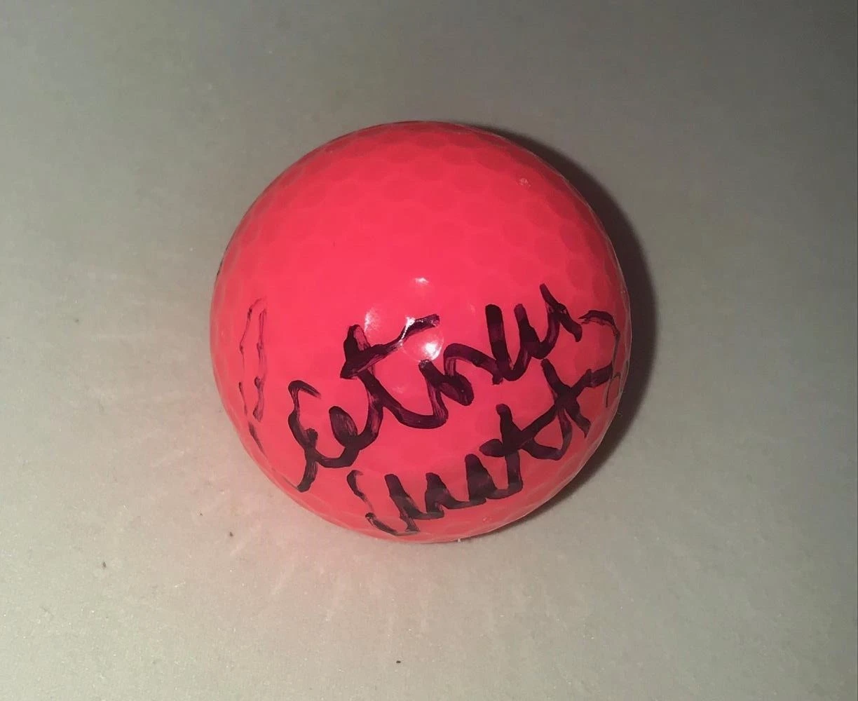 Catriona Matthew signed Hot Pink Wilson Hope Golf Ball autographed LPGA Scotland