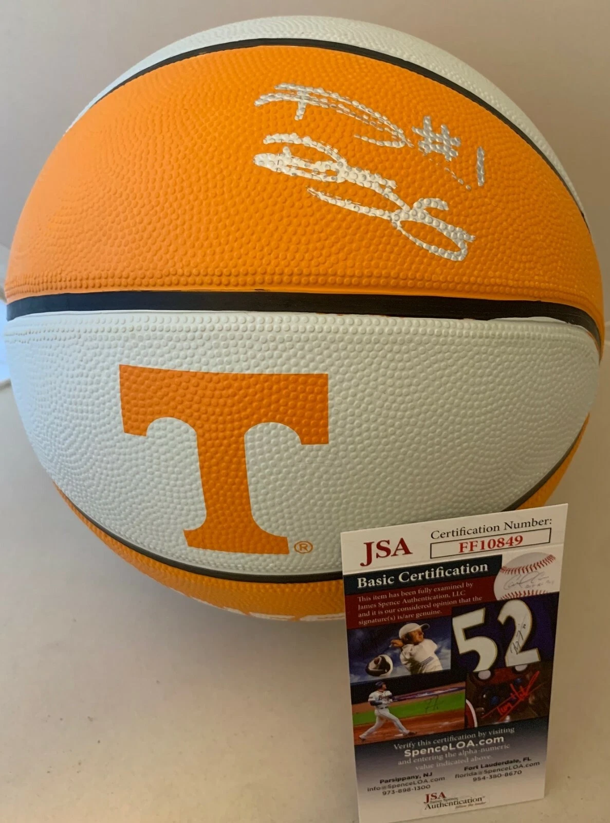 Diamond DeShields Sky signed Tennessee Volunteers F/S Basketball Ball Vols JSA