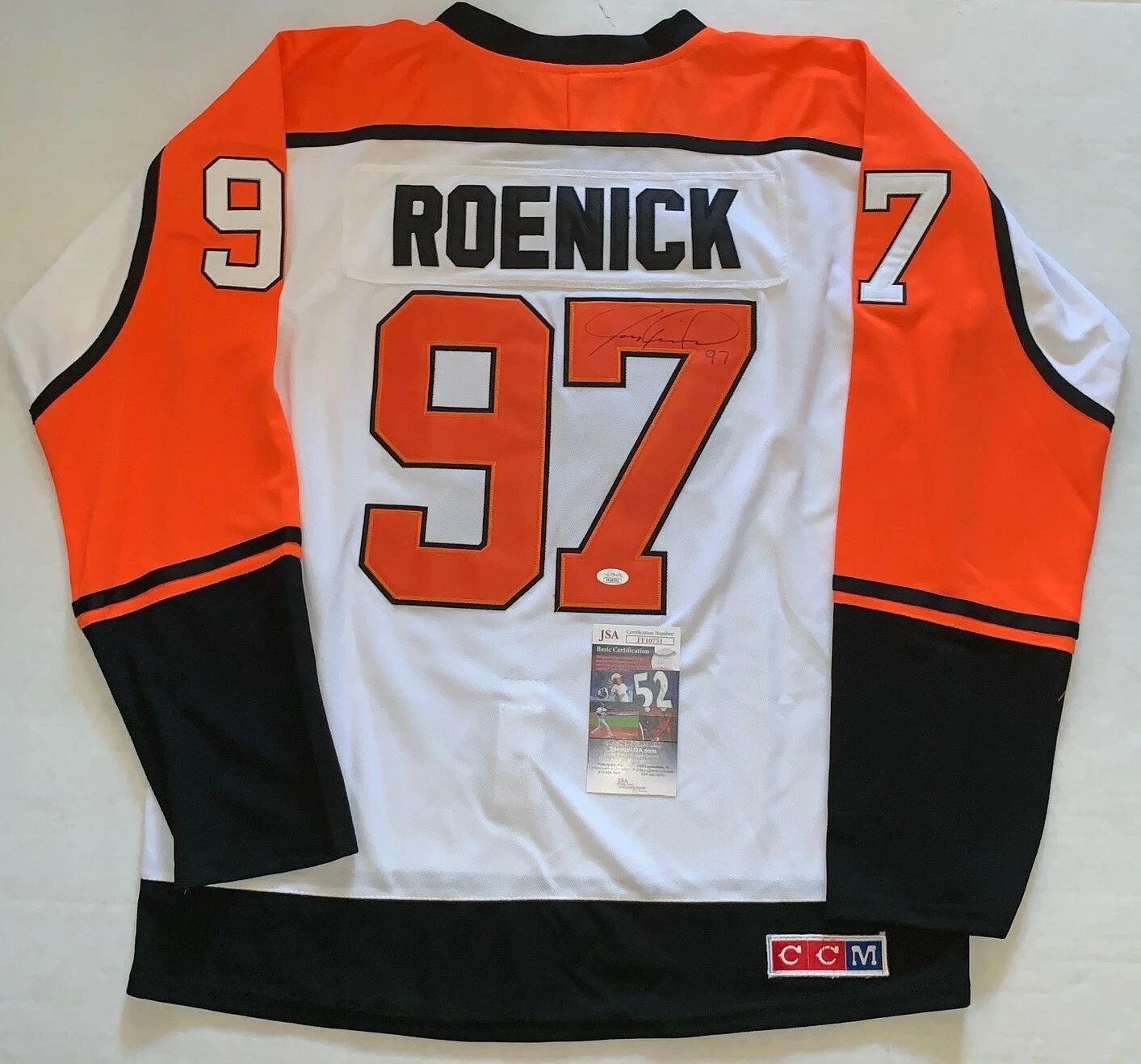 Jeremy Roenick signed White Philadelphia Flyers jersey autographed JSA