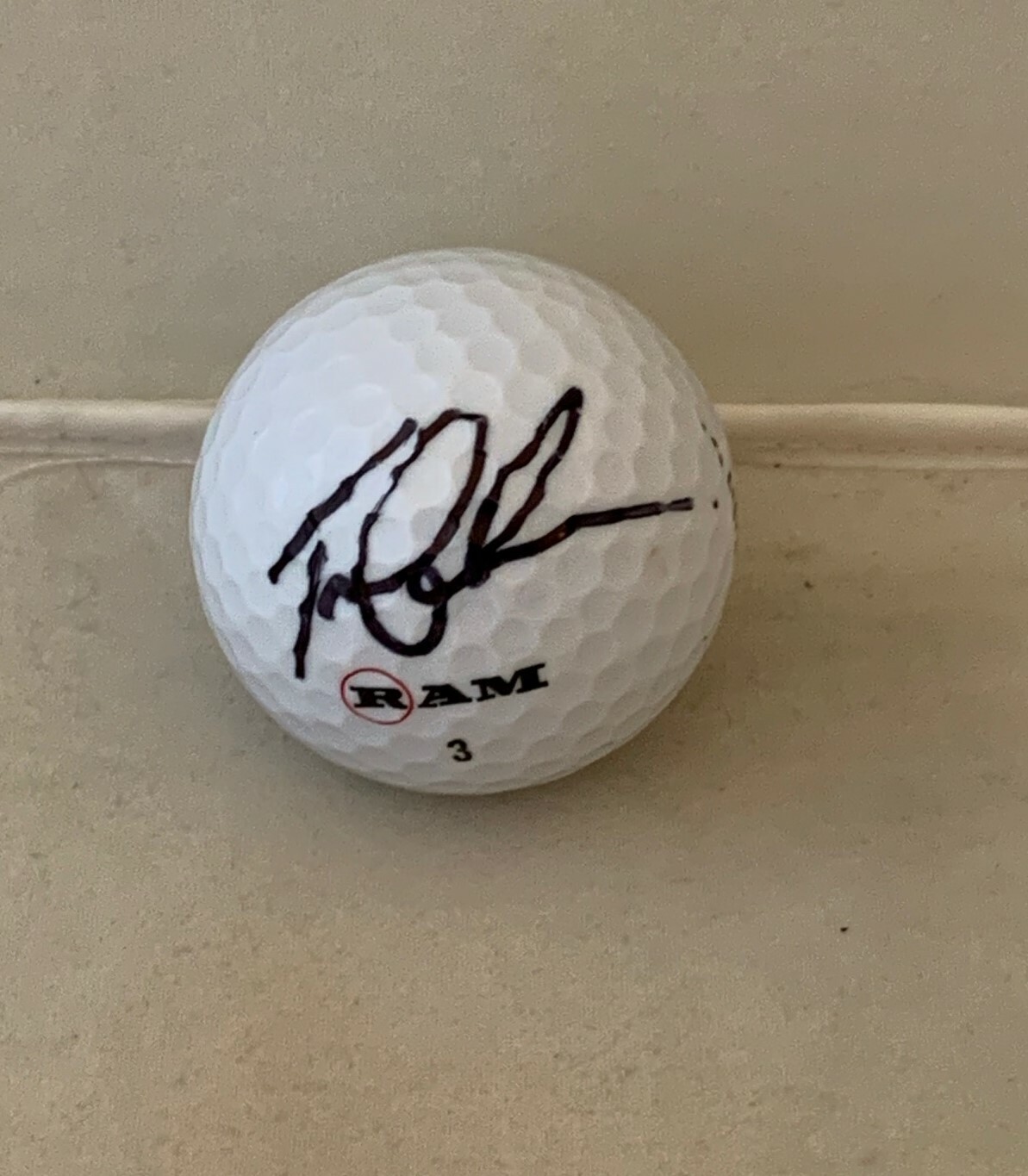Tom Lehman PGA signed Ram Golf Ball autographed