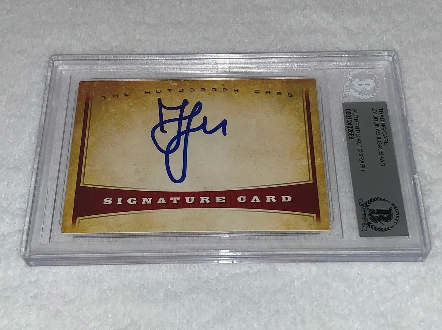 Zydrunas Ilgauskas Cleveland Cavaliers signed Signature Card BAS Beckett