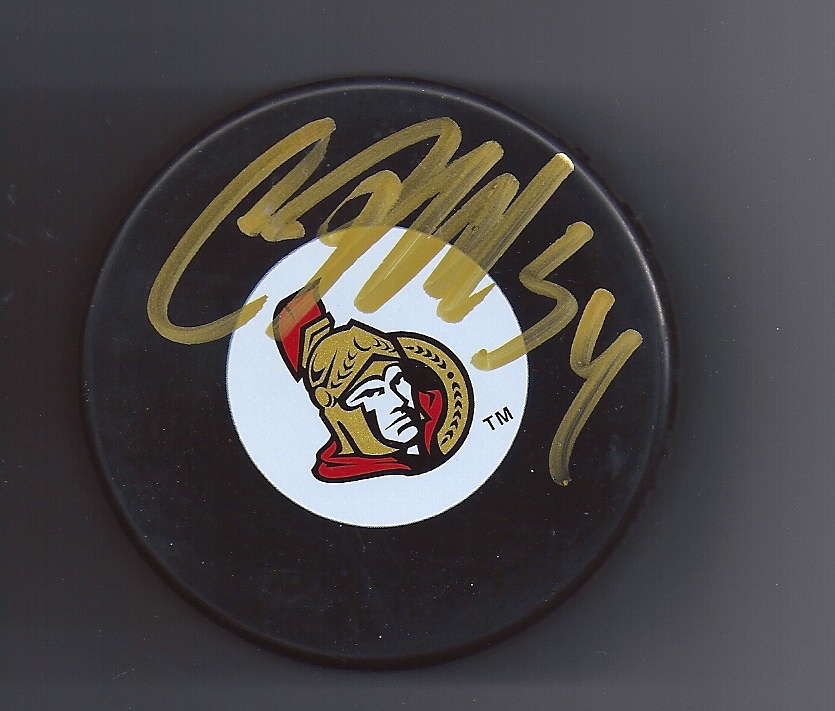 Chris PHILLIPS Signed OTTAWA SENATORS Puck