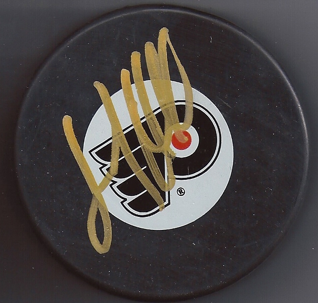 Jody HULL SIGNED Philadelphia Flyers Puck