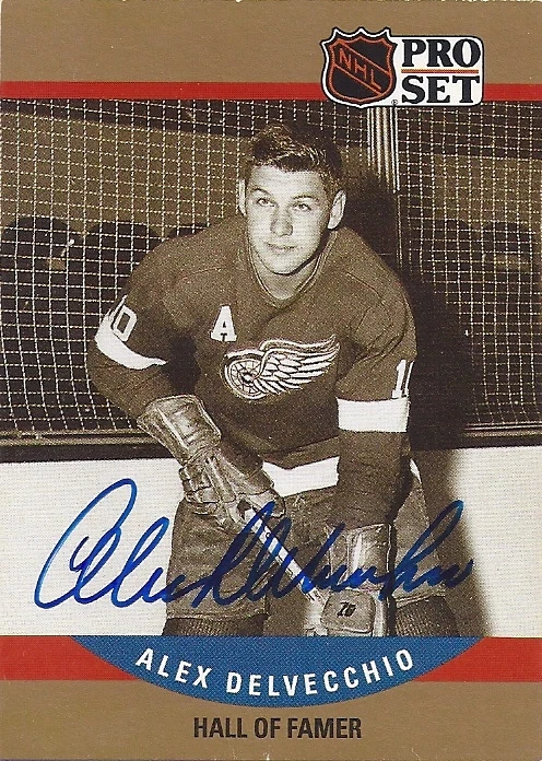 Alex DELVECCHIO Signed 1990/91 Pro Set Card #658