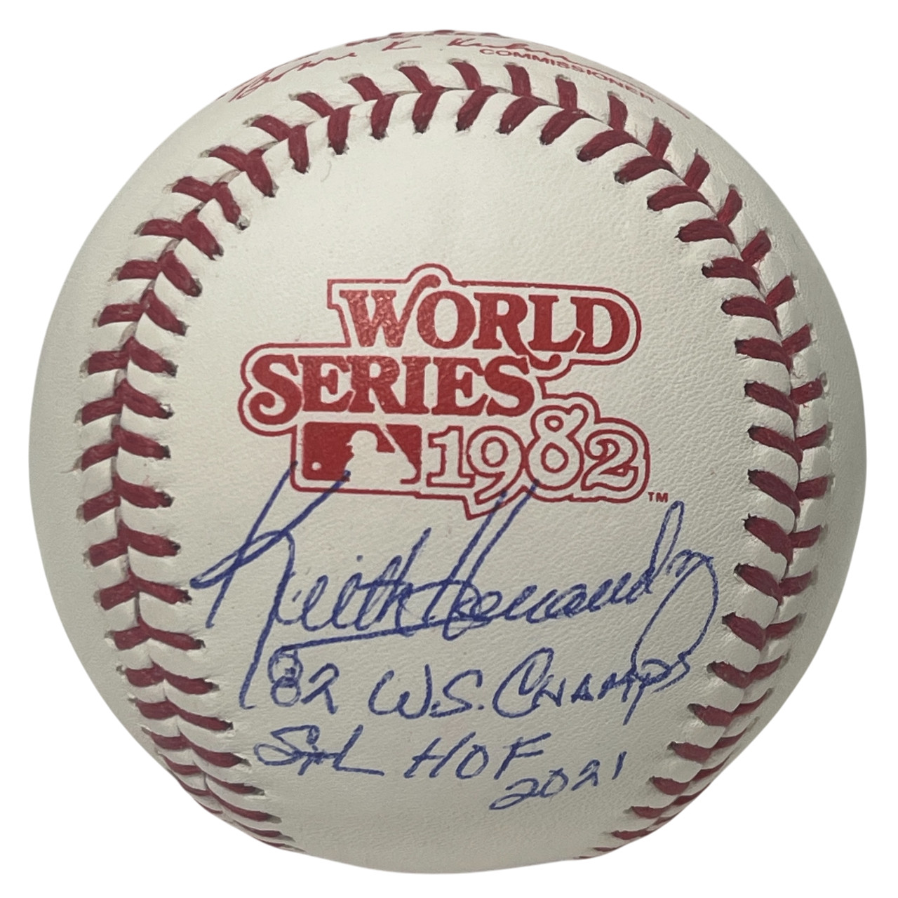 Keith Hernandez Signed 1982 World Series ROMLB Baseball w/ 2 Ins JSA COA NY Mets