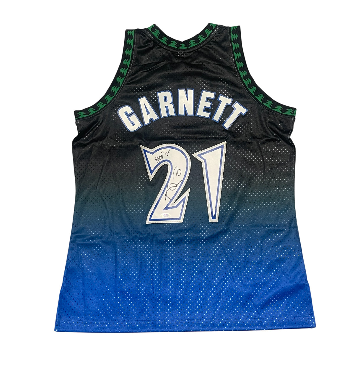 Kevin Garnett Signed Auto M&N Swingman Timberwolves Jersey w/ HOF 2020 PSA COA