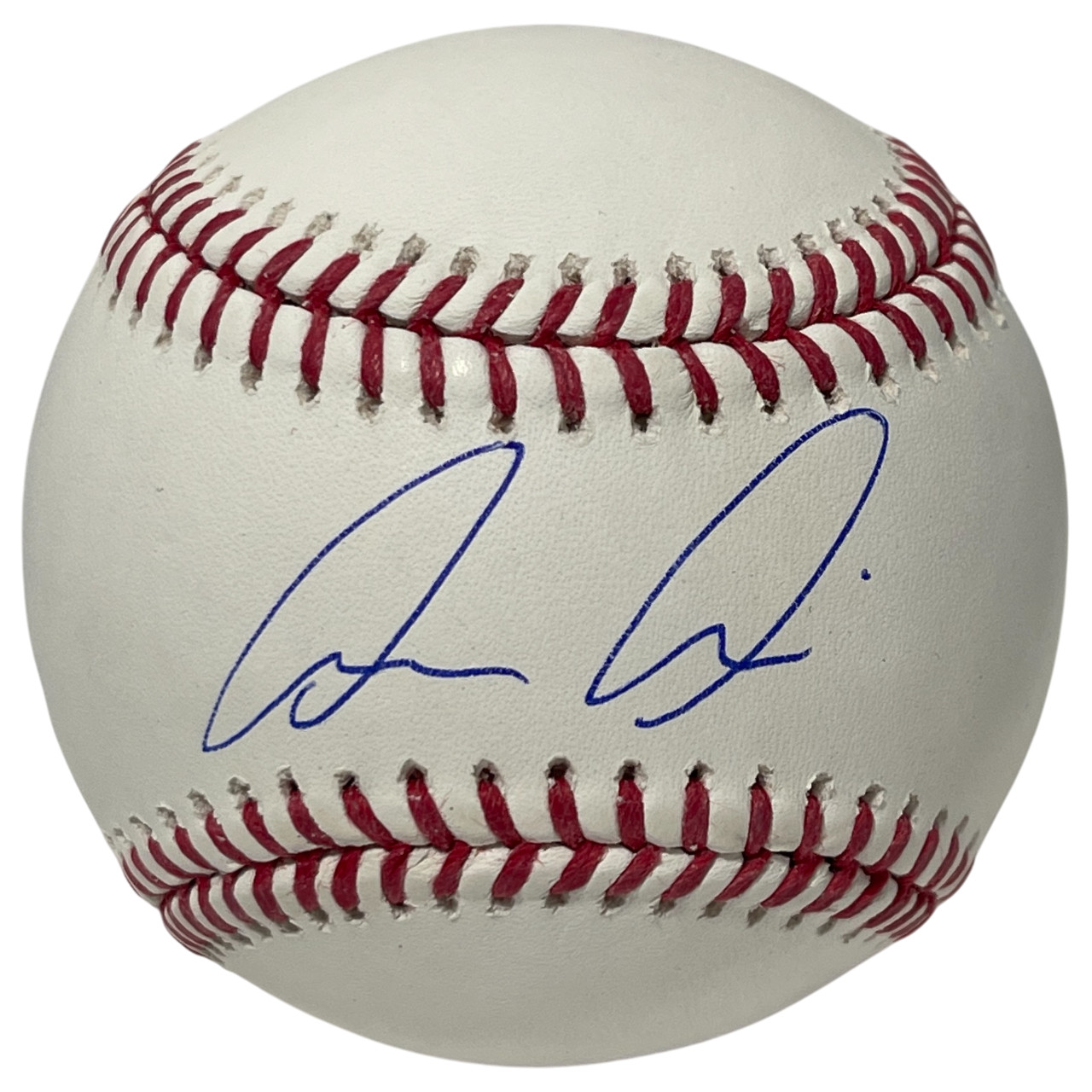 Luis Medina Signed Rawlings ROMLB Baseball PSA ITP COA Athletics