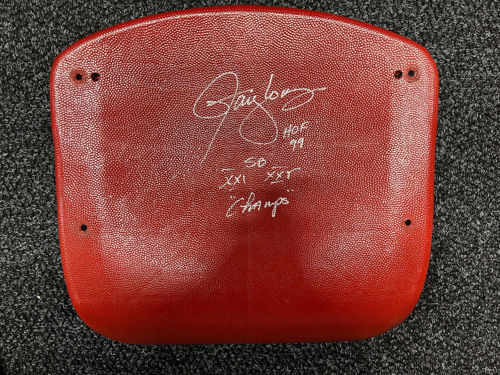 Lawrence Taylor Signed Auto New York Giants Stadium Seat HOF & SB INSC JSA W COA