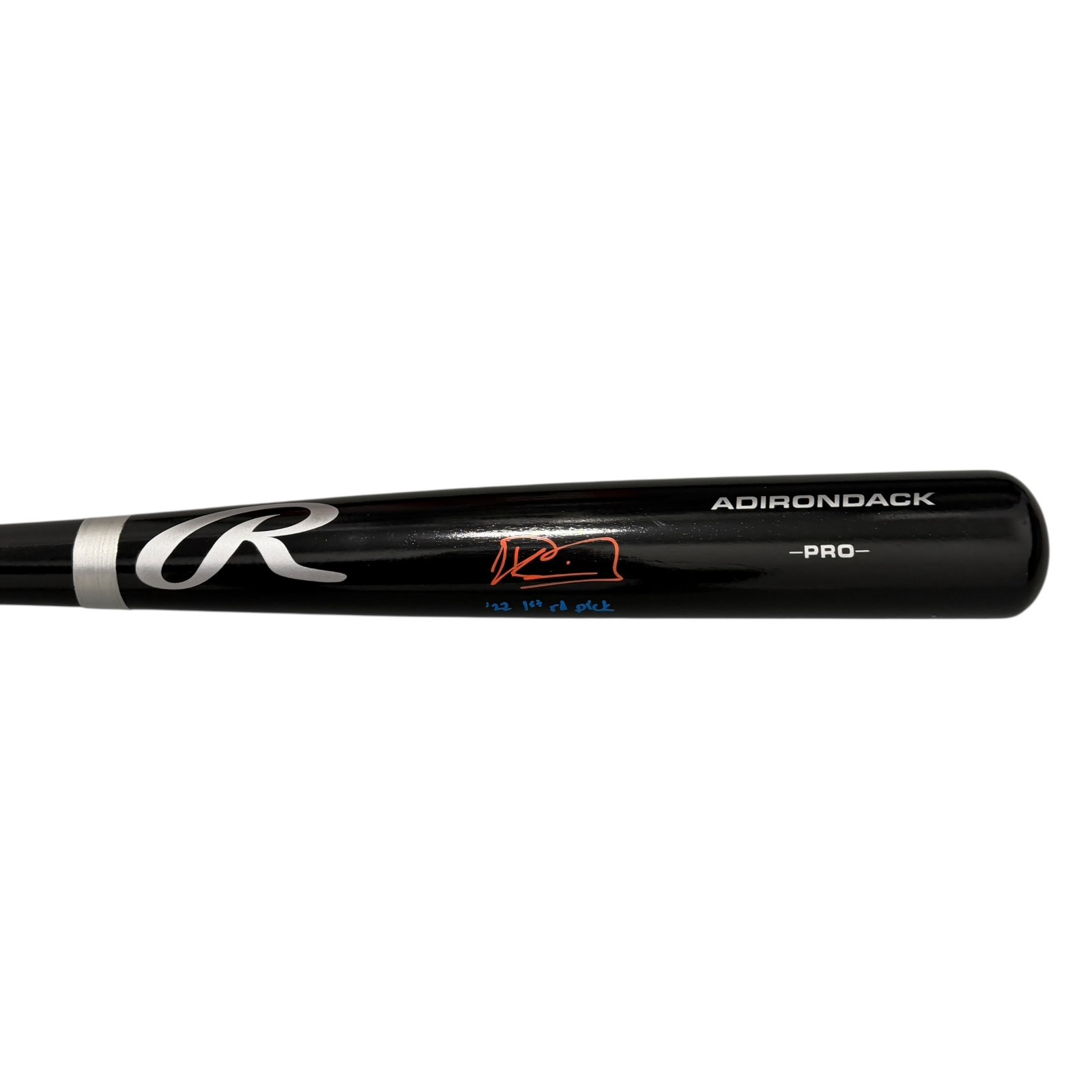 Kevin Parada Signed Black Rawlings Bat w/ 22 1st Rd Pick Beckett Witness BAS COA