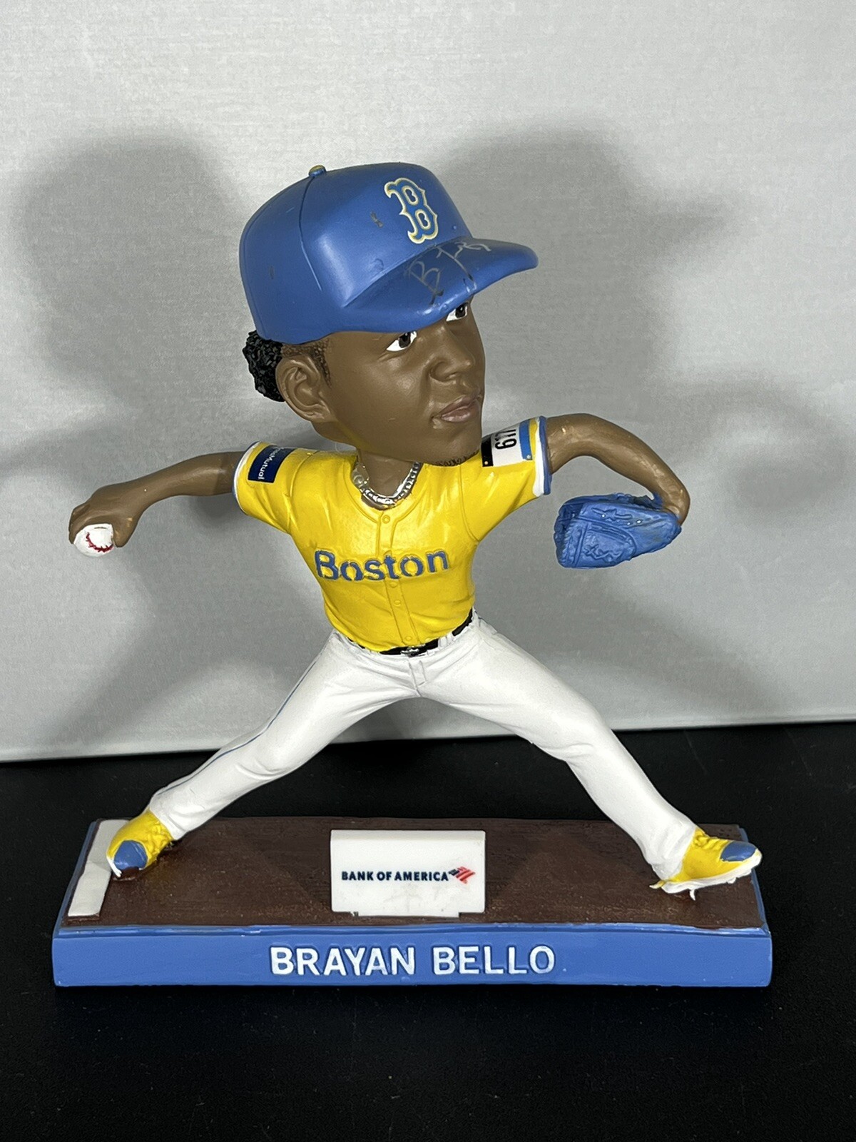 Brayan Bello Signed Auto Red Sox City Connect SGA Bobblehead 4/13/2024 BAS COA