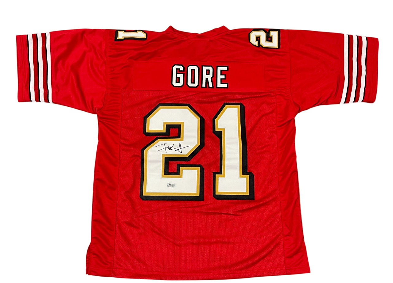 Frank Gore Signed San Francisco 49ers Custom Jersey Beckett Witness BAS COA
